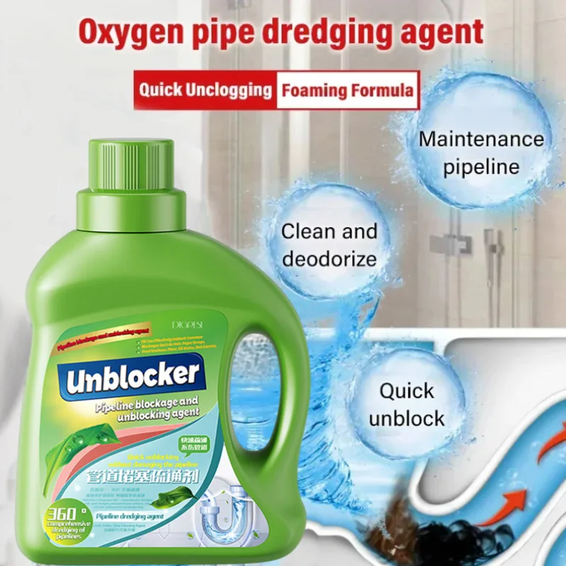 Unclogging pipelines bathroom drain dredging agent dissolve clogged toilet deodorize kitchen sewer pipe