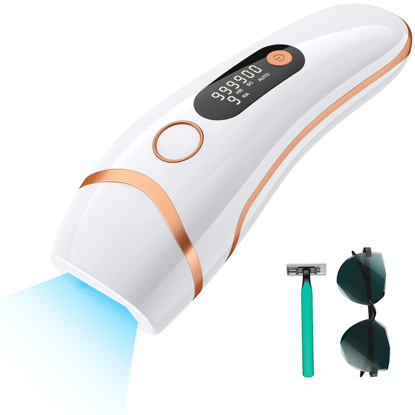 

Professional IPL Hair Removal Laser 999900 Flashes Painless Pulsed Light Epilator HR/RA/SC 3 in 1 Whole Body Treament Home Use