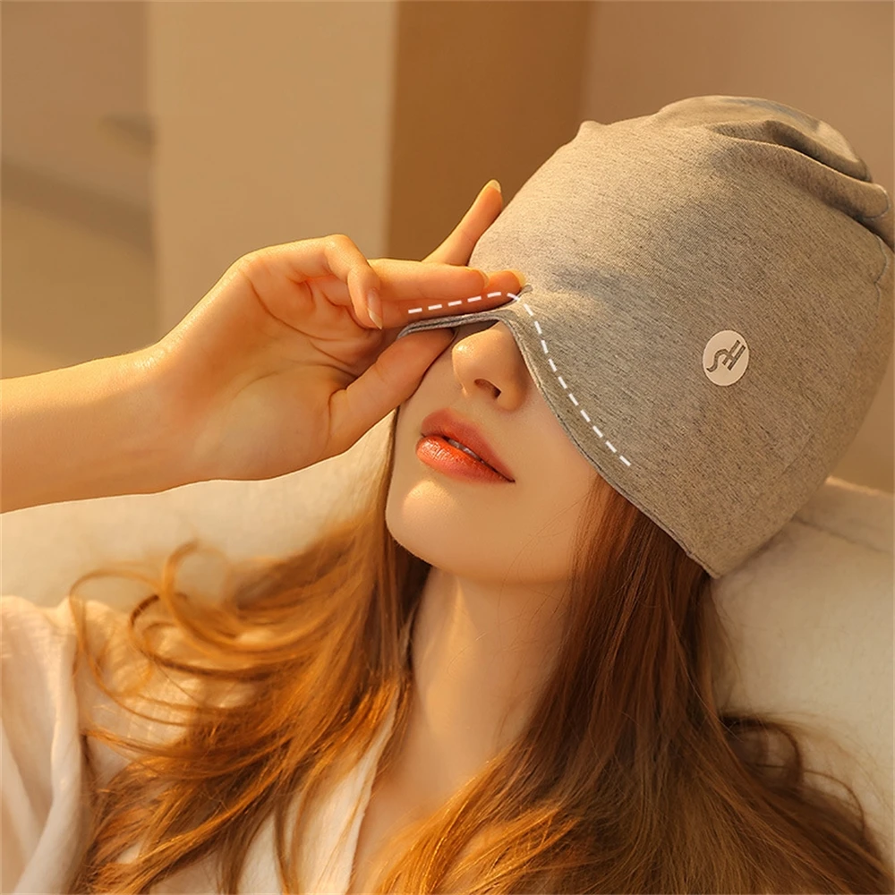Dual Purpose Pullover Hat Eye Mask Warm Winter Wool Knitted Hat Ear Protector Windproof Caps Cold Proof Caps Sleeping Eye Mask 5