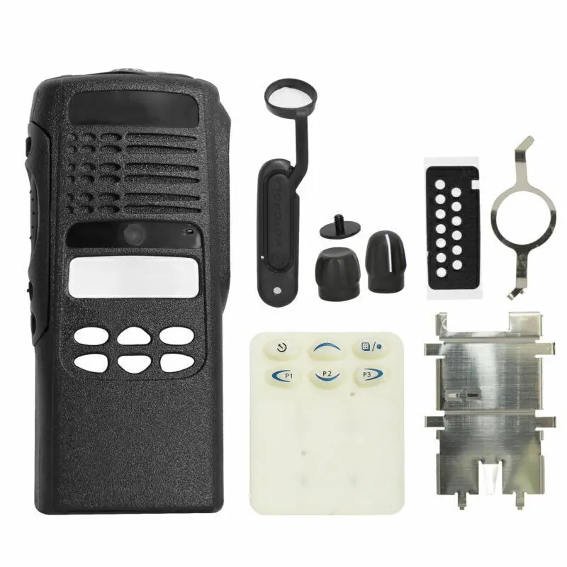 Replacement Front Housing Case kit For HT1250 GP338 Two Way Radio With Speaker LCD MIC ht1250 Black