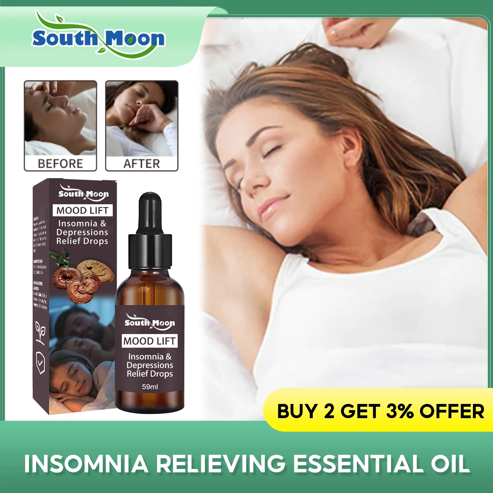 

Insomnia Treatment Drops Deep Asleep Headache Neurasthenia Relief Promote Sleep Quality Decompression Sleep Aid Essential Oil