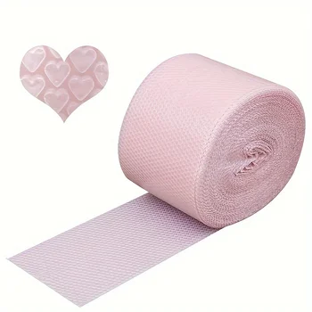 Pellicola protettiva per imballaggio fragile antiurto addensata Bubble Love rosa a forma di cuore