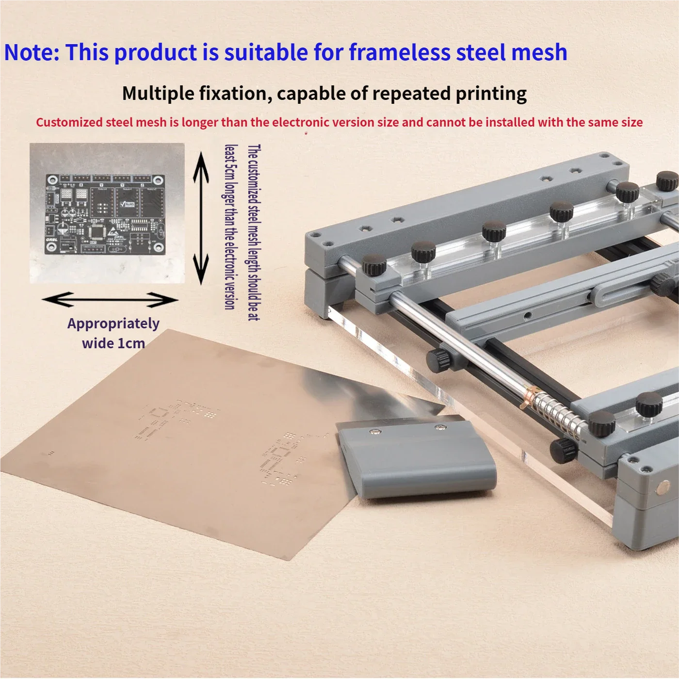 데스크탑 SMT 스크린 인쇄기 150/250MM 수동 PCB 스텐실 프린터 솔더 페이스트용 정밀 정렬 장치