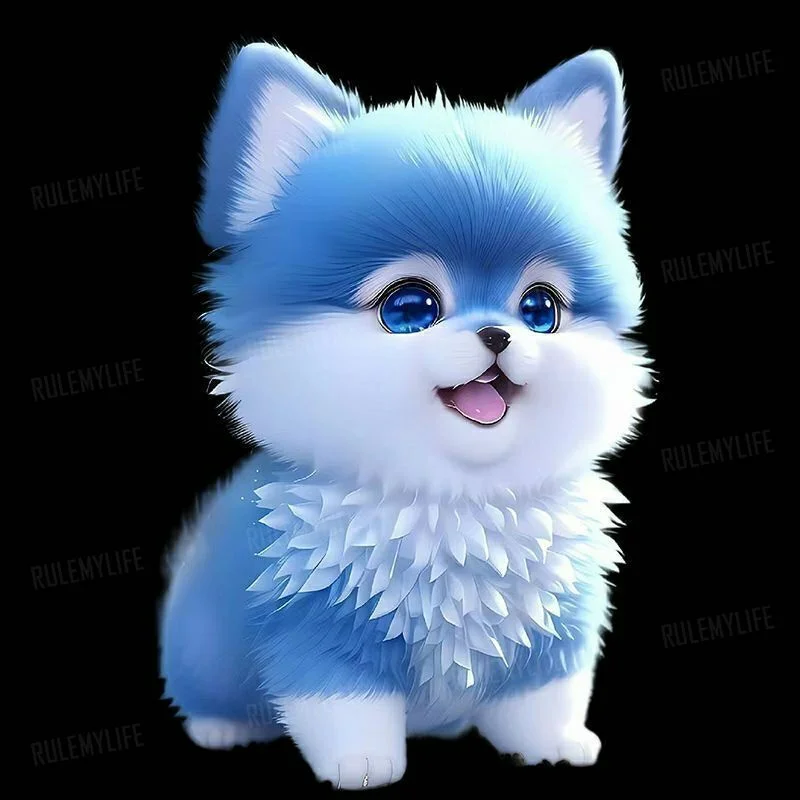 Pomeranian Toilet Stickers for Washroom Toilet Lid Backrest Animal Dog Decoration Accessories Self-adhesive Vinyl Decals vinyl stickers toilet stickers toilet seat stickers