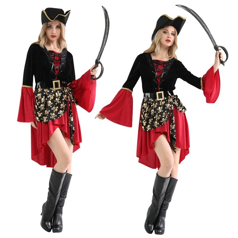 

Sexy Adult Female Pirate Pirate Costume Halloween Carnival Party Captain Pirate Cosplay Dress Role Playing Cosplay Suit