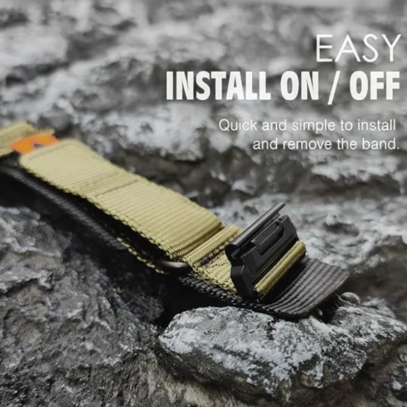 Adjustable Velcro Nylon Watch Band - 22mm/26mm Strap