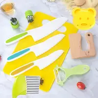 19PCS Montessori Kitchen Tools For Toddlers-Kids Cooking Sets Safe For Real Cooking Toddler Crinkle Cutter Kids Cutting Board 2