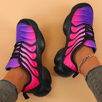 Women Sneakers 2024 Fashion Rainbow Color Platform Shoes Casual Walking Shoes Comforable Outdoor Ladies Vulcanized Shoes 1