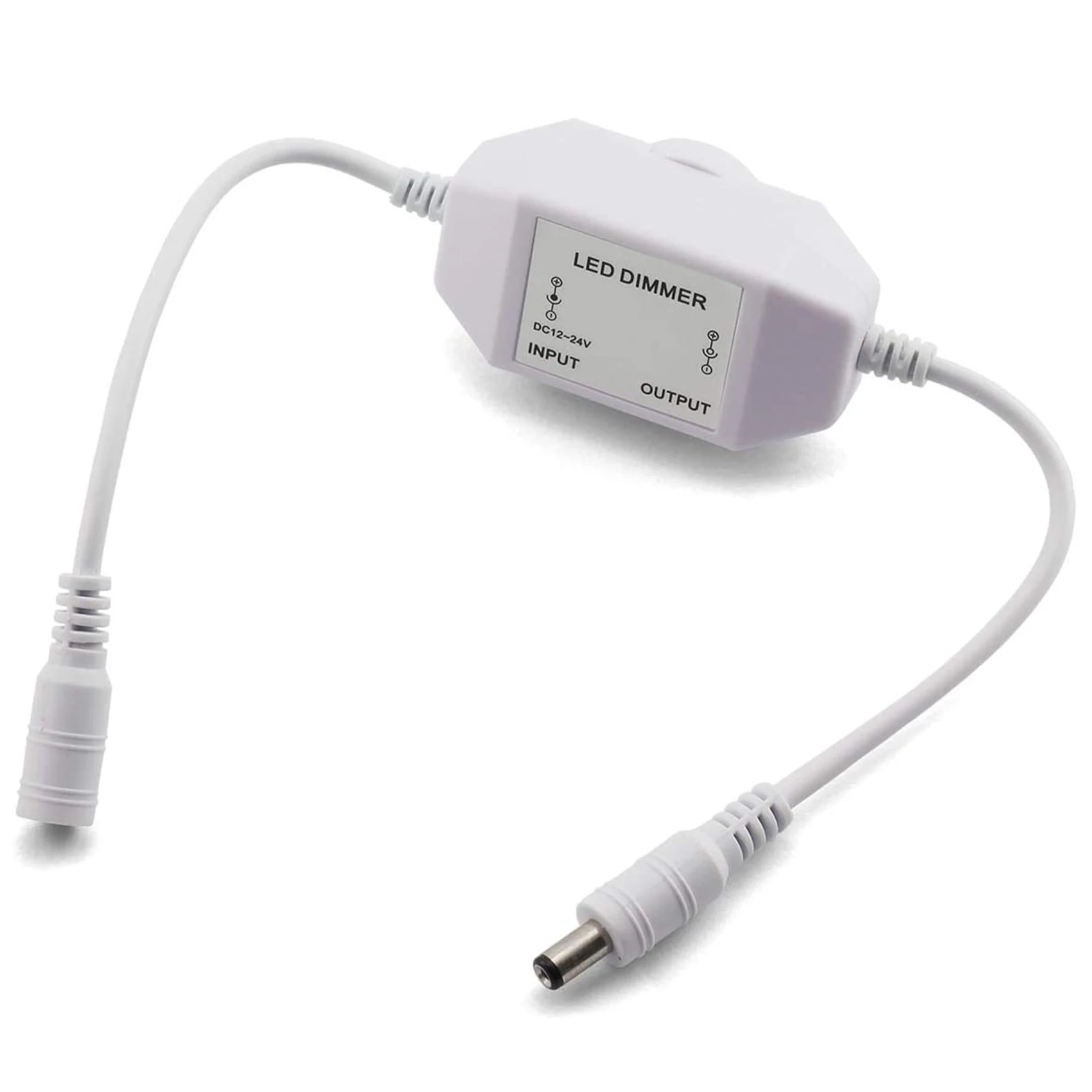 LED Bar Light Dimmer, DC 12V-24V 6A Dimmer Switch, Suitable for LED Bar Light, LED Rope Light 3528, 5050, 5630 (White)