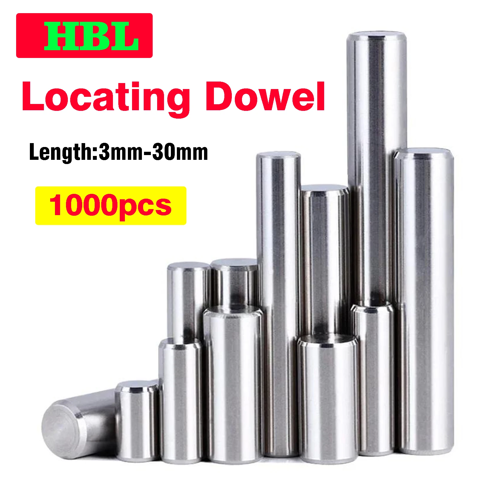 

1000Pcs M1 M1.2 M1.4 M1.5 M2 M2.5 M3 Locating Dowel 304 Stainless Steel Solid Cylindrical Fixed Shaft Solid Non-Standard Size