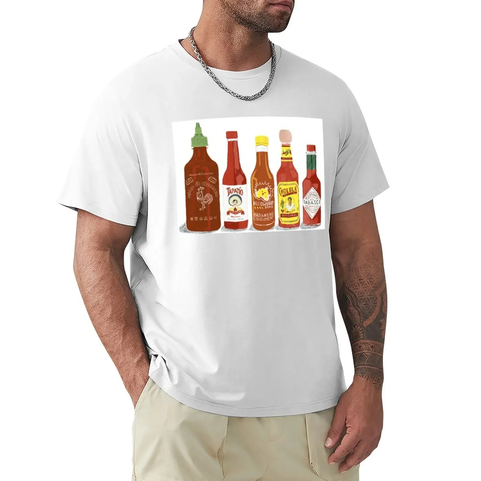 

Hot hot hot sauce T-Shirt blacks plus sizes men clothings customizeds hippie clothes workout shirts for men