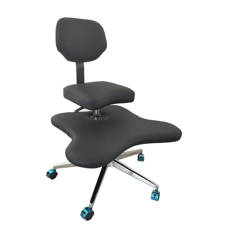 Sedia Ergonomica A Gambe Incrociate Con Ruote E Supporto Lombare - Altezza Regolabile Per Ufficio, Meditazione, ADHD E Yoga - 3