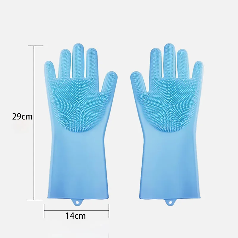 Pet Bath Gloves Pet Grooming and Cleaning Bathing and Shampooing Scratch Resistant Bite Resistant Rubber Glove Supplies