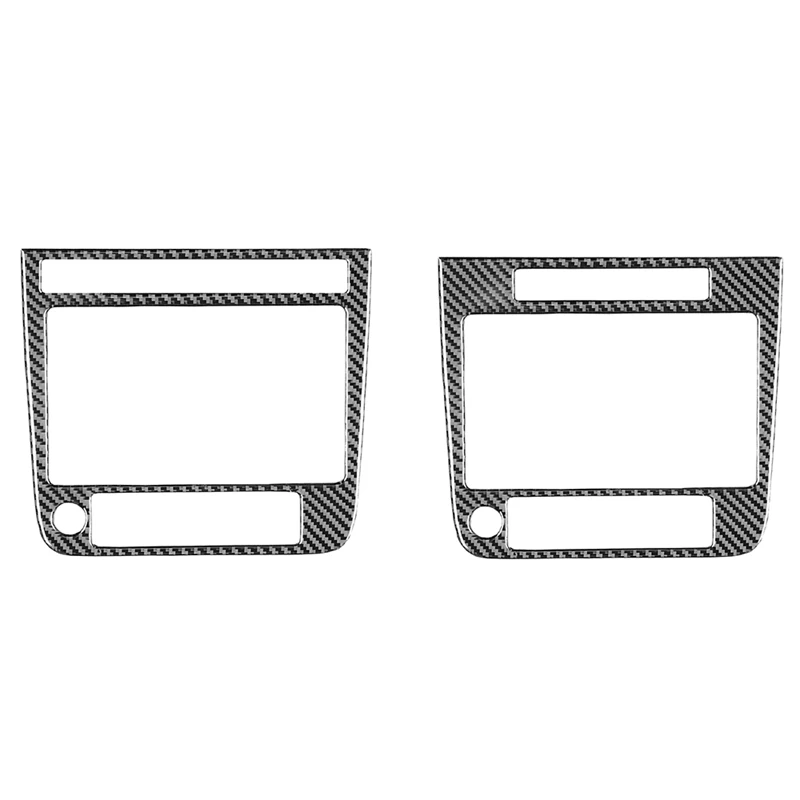 

For Touareg 2011-2018 Carbon Fiber Center Console Navigation Panel Frame Cover Trim Interior Accessories
