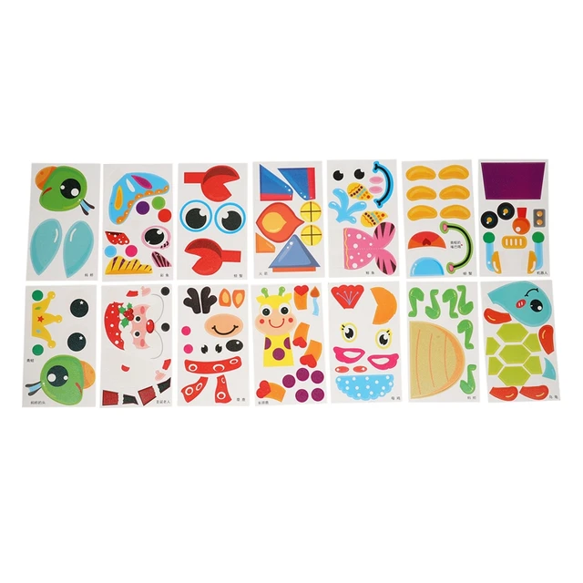 12Pcs Children 3D Diy Handmade Paper Cups Sticker Material Kit Whole Set Kids Kindergarten School Art Craft Educational Toys 6