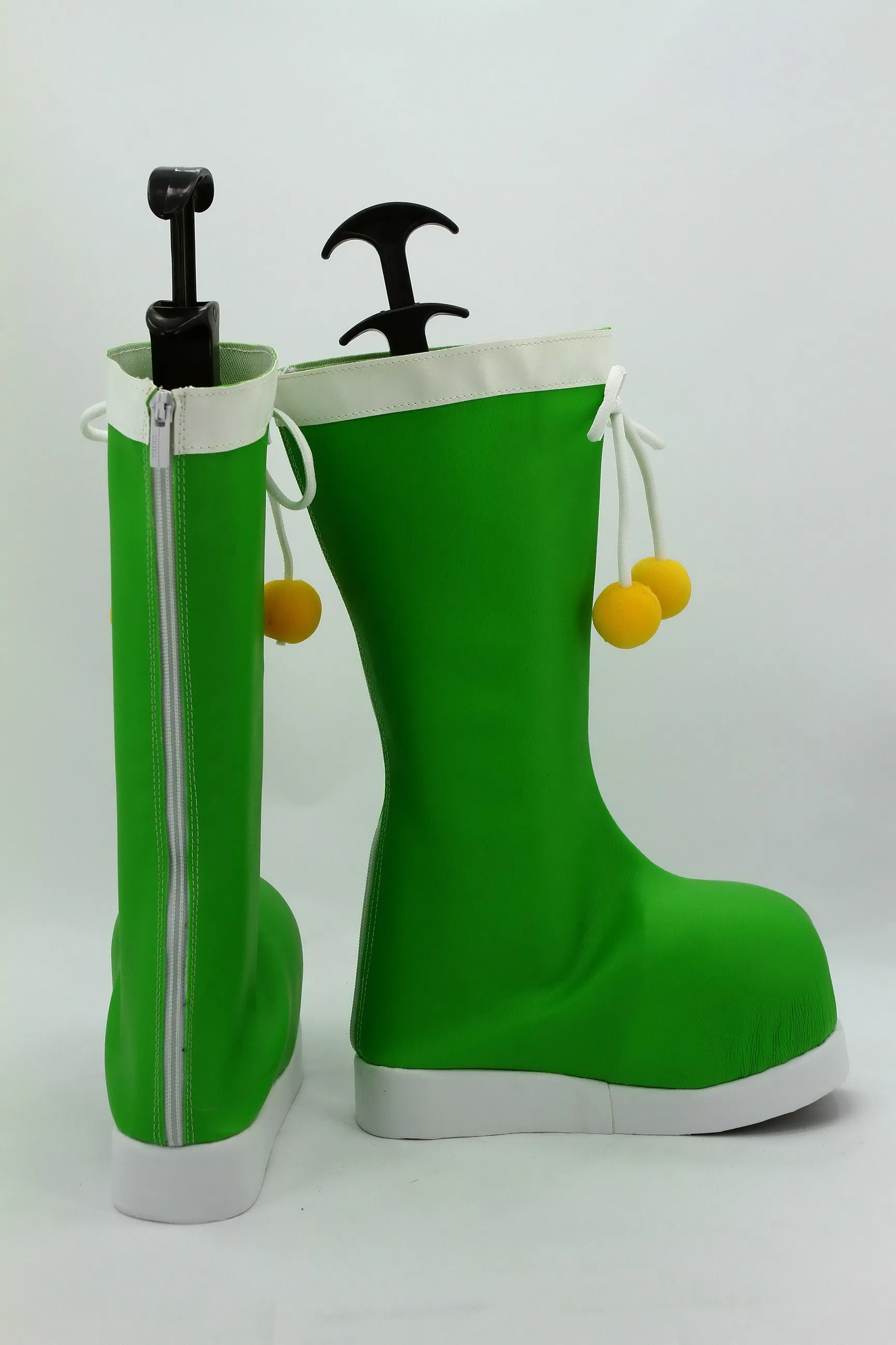 Generic Black and Red Accent High Heel Boots for Cosplay Events