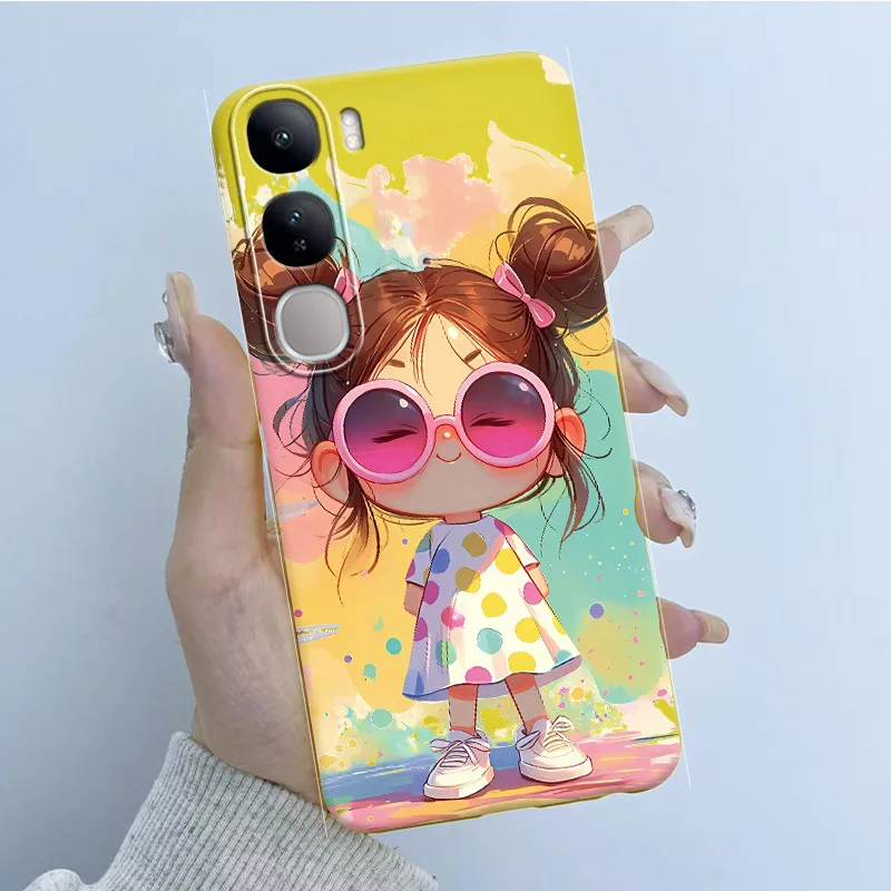 Floral Girl Design Soft Back Phone Case