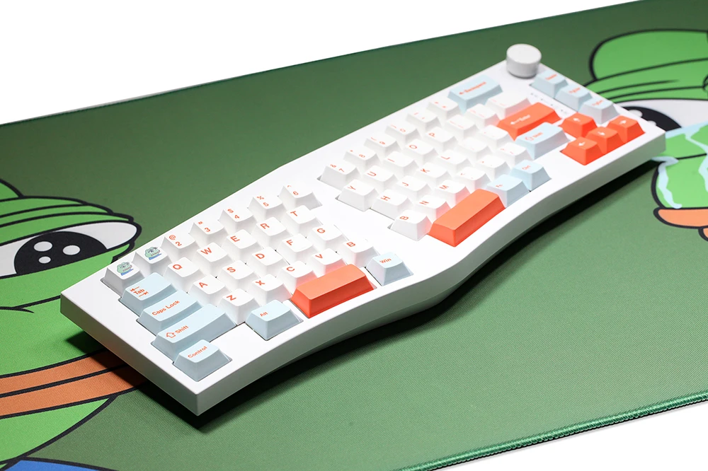 kprepublic sapo triste teclado mecânico mousepad deskmat bordas de alta qualidade toque macio borracha verde