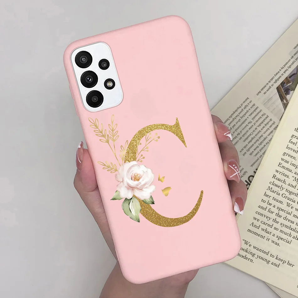 Stylish Alphabet Silicone Back Cover