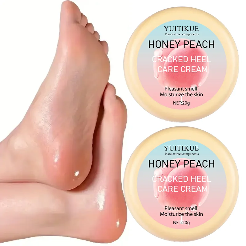 YUITIKUE Honey Peach Cracked Heel Care Cream, Plant Extract Ingredients, Pleasant Fragrance, Moisturizes Skin