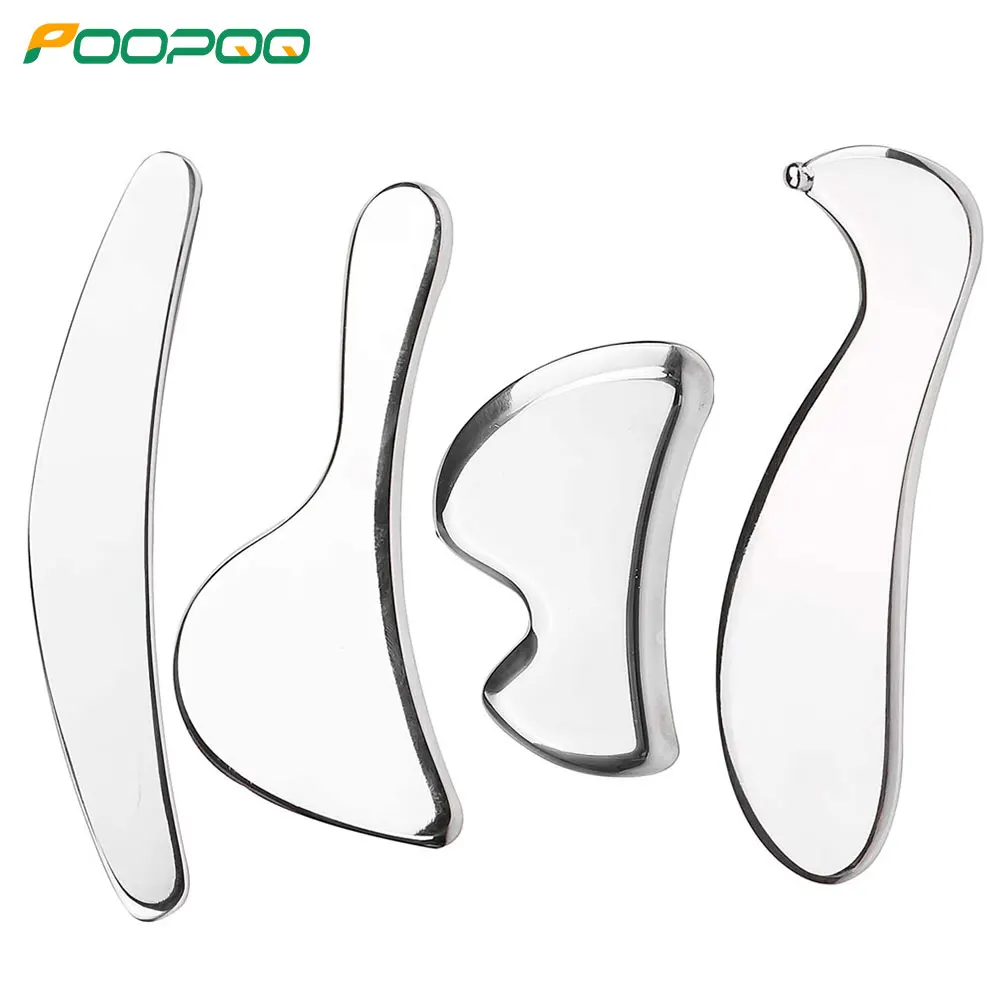 4In1MedicalGradeStainlessSteelGuaShaGuashaMassageSoftTissue