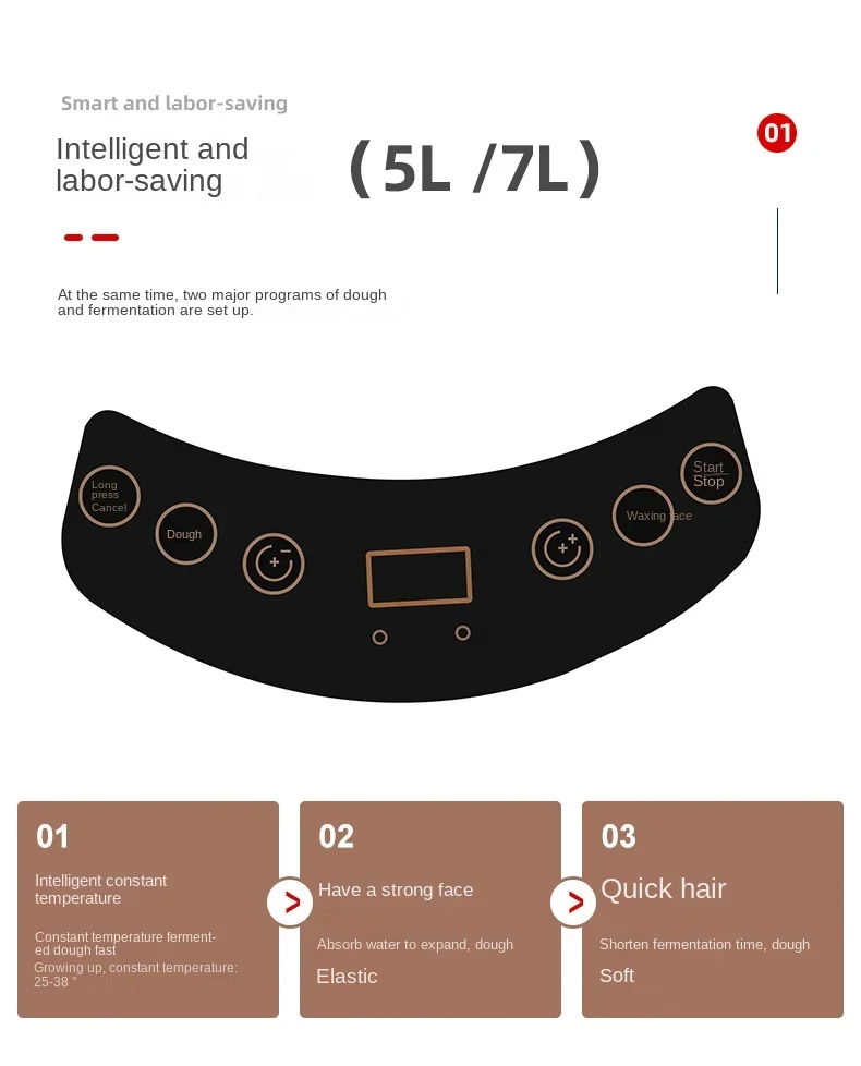 Description Picture 3 of itemSmall household kneading machine with dough mixer, fully automatic stainless steel flour mixer, bread maker