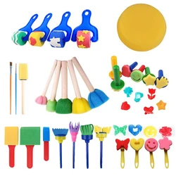 Kids DIY Graffiti Sponge Brush Art Set - Creative Learning and Puzzle Gift (30PCS)