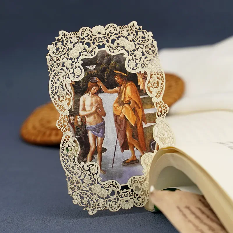 Jesus Holy Family Hollowed Out Lace Bookmark Christian Catholic Icon Card Exquisite Gift Church Souvenir