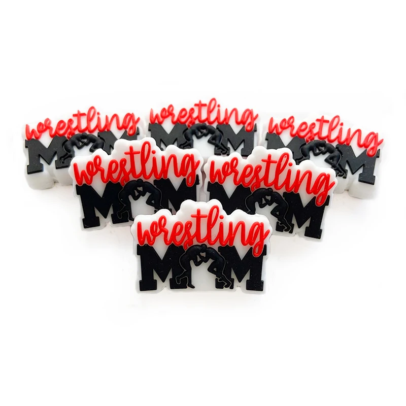 10pcs Baby Silicone Wrestling Mom Beads Food Grade Chewing Teeth Beads DIY Pacifier Necklace Accessories Baby Gifts