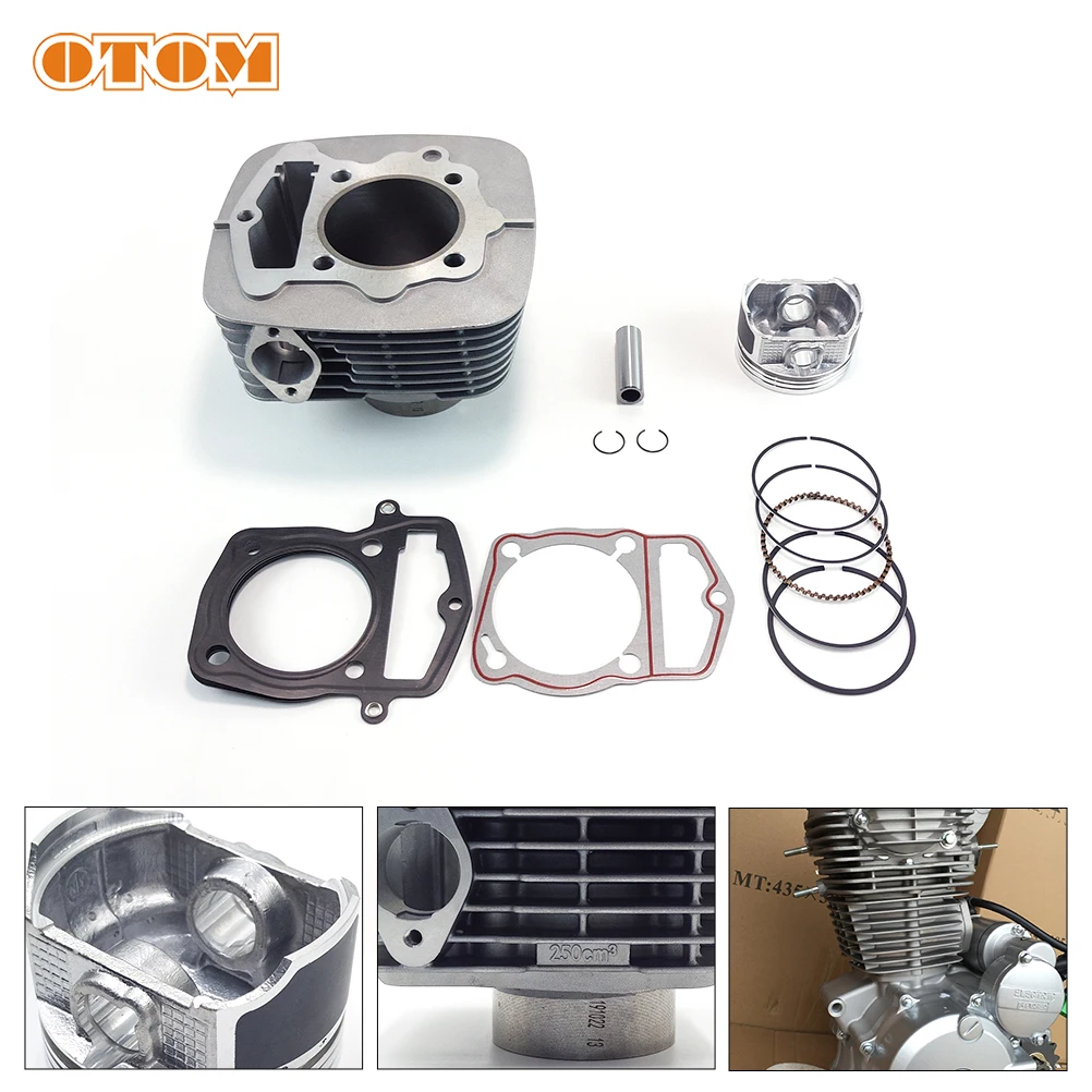 

OTOM мотоциклетный Новый 65,5 мм CB250-G набор цилиндров блок поршневой головки базовой прокладки для HONDA CB223S CRF230 XR230 FTR ZONGSHEN CB250-G