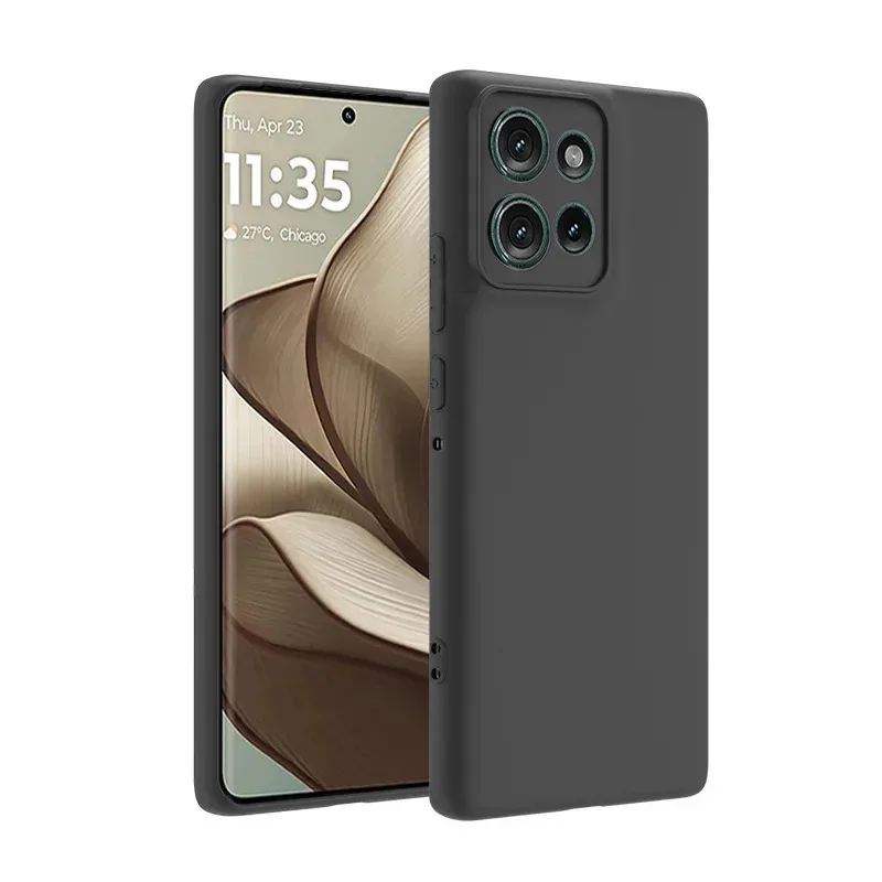 Slim Matte Black Soft TPU Silicone Back Cover Phone Case