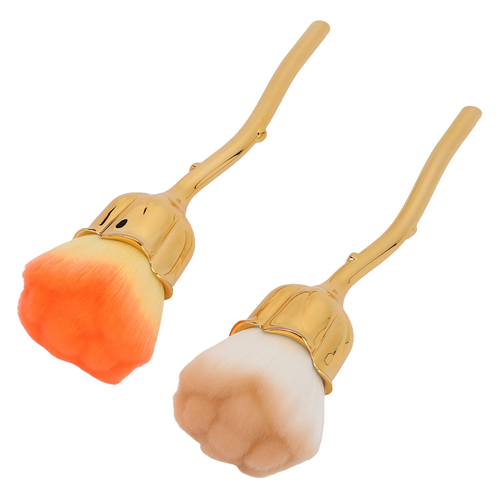 

2Pcs Nail Dust Brush Rose Soft Brush Nail Art Powder Remover Cleaning Dust Nail Art Tools