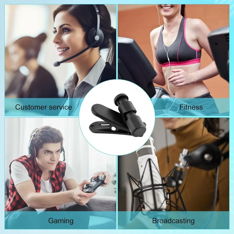 The Plastic Material of The Headphone Cable Clip Is Used for Fitness Broadcasting, 360 Degree Rotation Anti Loss Fixation