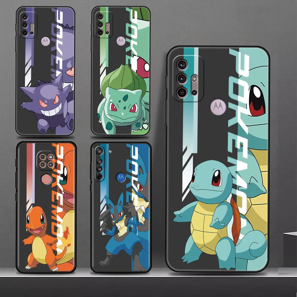 Pokemon P-Pikachu Gengar Art Custodia Per Telefono Per Motorola Edge 20 Pro G51 5G 30 Neo G22 One Fusion G31 G9 Power Cover Paraurti In Silicone