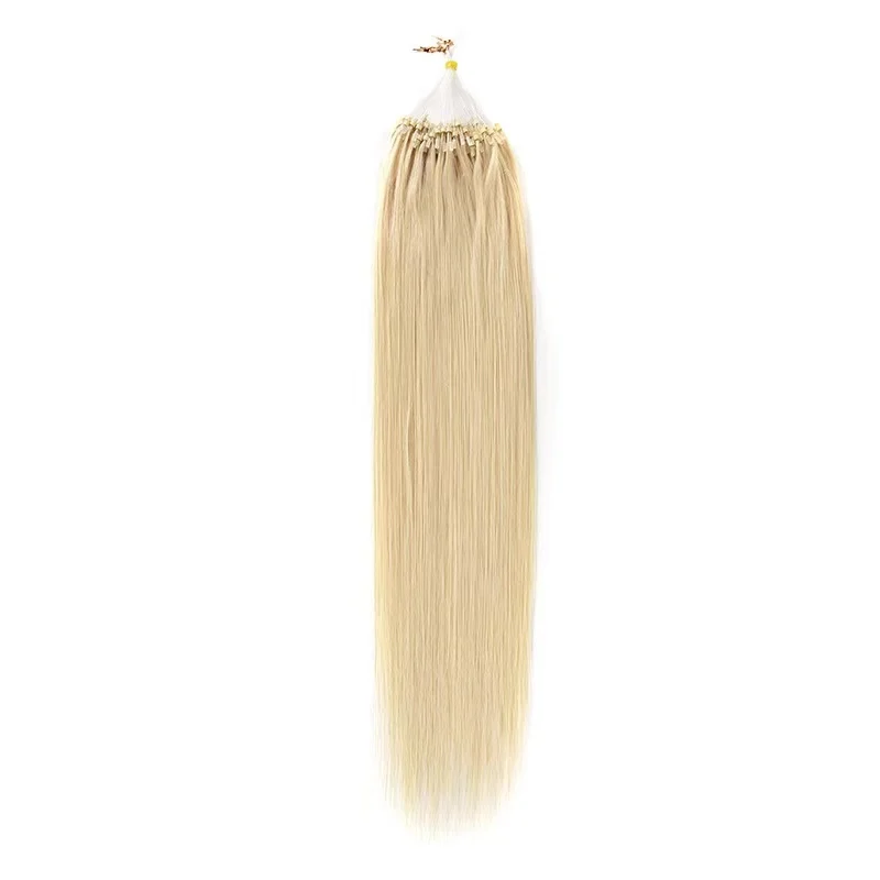 #613 Micro Link Hair Extensions Human Hair Micro Loop Cold Fusion 50G Invisible Brazilian Pre Bonded Remy Ring