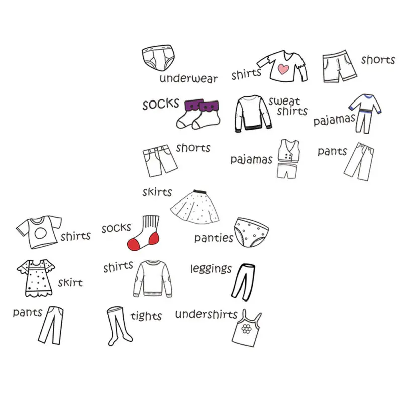 Description Picture 5 of itemClothing Bins Household Clothes Sort Sticker Label Decorative Labels Decal For Wardrobe Pvc Dresser Decals Removable Stickers