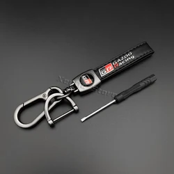 Premium Leather Car Keychain Key Ring - GR Sport Gazoo Racing Edition (B GAZOO RACING)