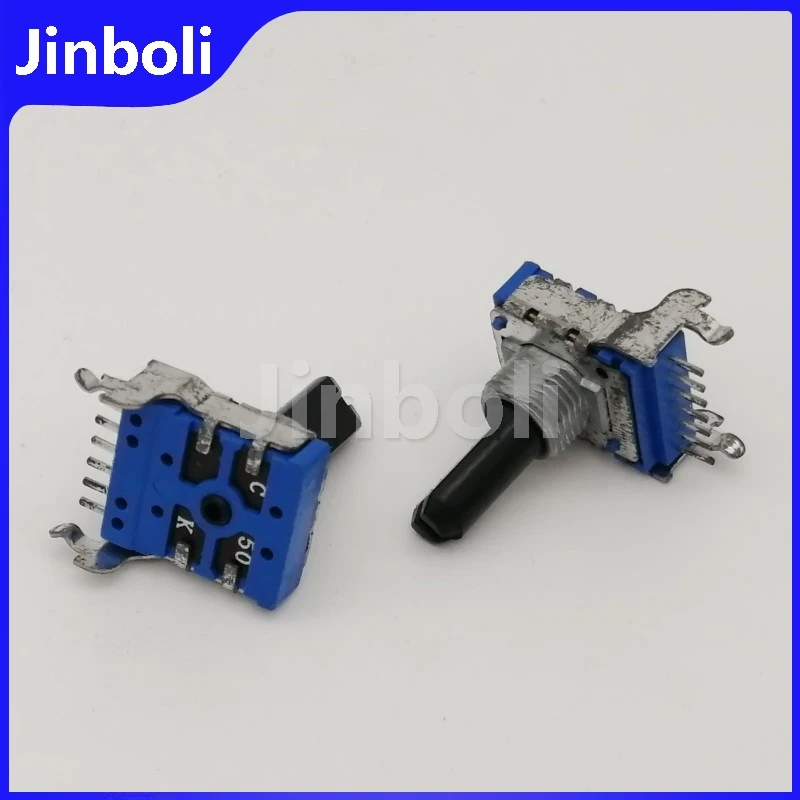 3PCS RK14 Type C50K Horizontal Dual 7-Pin Mixer Electronic Musical Instrument Volume Potentiometer D Shaft Length 18mm