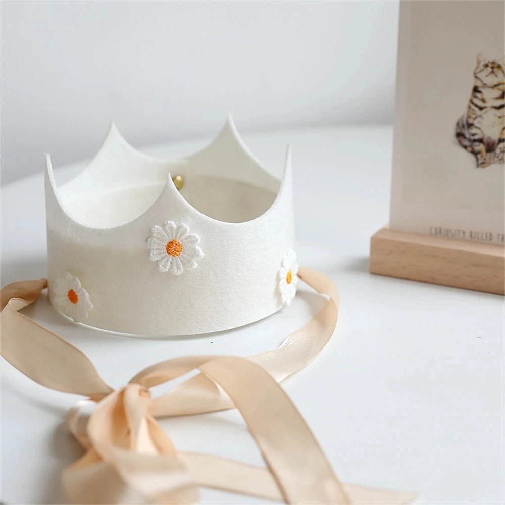 Kids Daisy Birthday Party Crown Flower Hat Baby Shower Theme Headwear