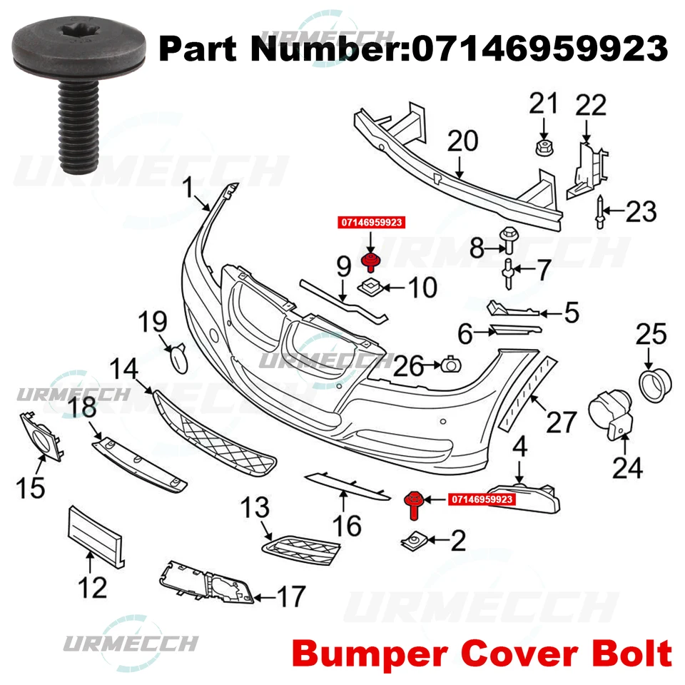 10 Tornillos/tornillo De Cabeza Torx BMW T30 M6x1,00x18 Mm