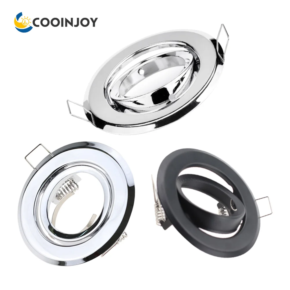 

Black White Round Recessed LED Ceiling Light Frame MR16 GU10 Bulb Fixture Downlight Holder GU10 Spot Light Fitting For Housing