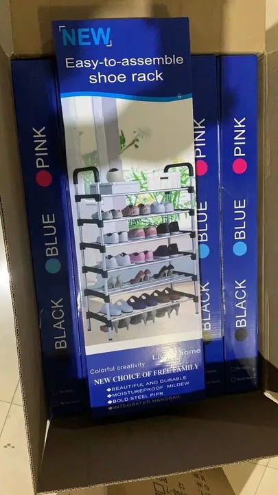 Simple Multi-layer Shoe Rack Stainless Steel Shoe Organizer Door Bedroom Shoes Cabinet Storage Living Room Folding Hanger Home