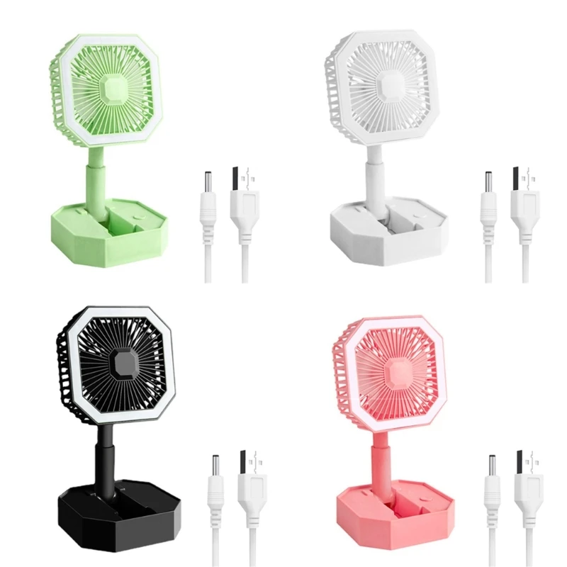 

Small Desk Fan USB Rechargeable Sturdy Table Fans with 2 Speeds Personal Portable Fan for Stroller Bedroom Office