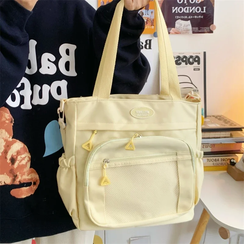 

Вместительные женские сумки на плечо, Новые Дорожные женские сумки из 2024 искусственного нейлона, дизайнерские Молодежные женские сумки, женские сумки