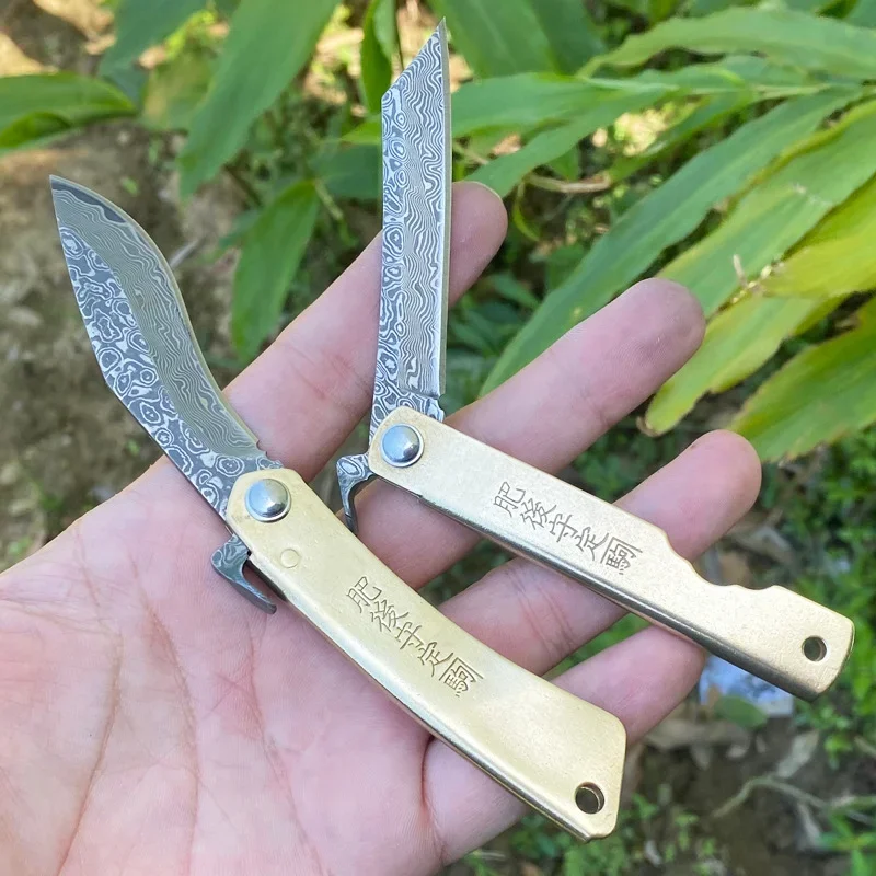 2025 Higonokami Japanese VG10 Damascus Pocket Folding Knife 2