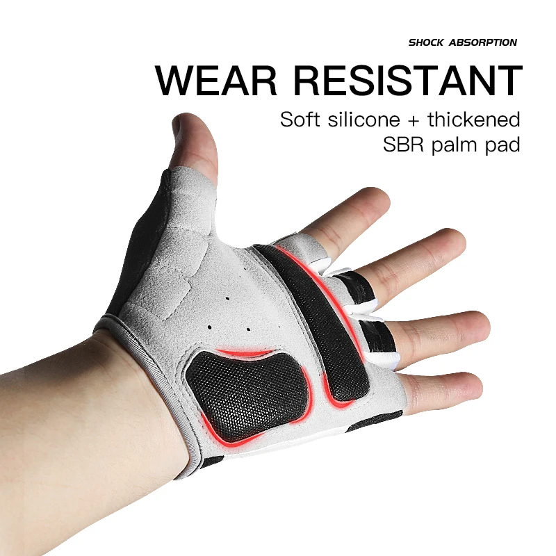 Shockproof GEL Pad Cycling Gloves Half Finger Sport Resistance Men Women Summer Gym Fitness MTB Bike Gloves 5