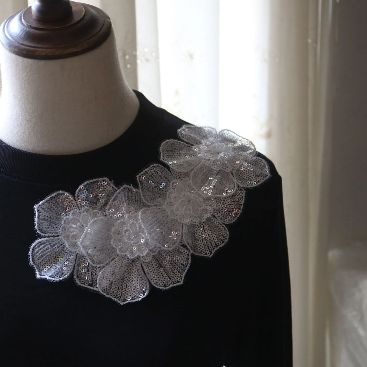 5 teil/satz pailletten blume patches für kleidung DIY nähen auf floral gestickte parches appliques für kleidung dekoration parch ropa