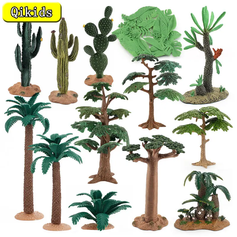 

Simulation Green Plant Cactus Tree Baobab Bush Model Ornaments Tropical Trees Desktop DIY Scene Toy Figures Children Educational