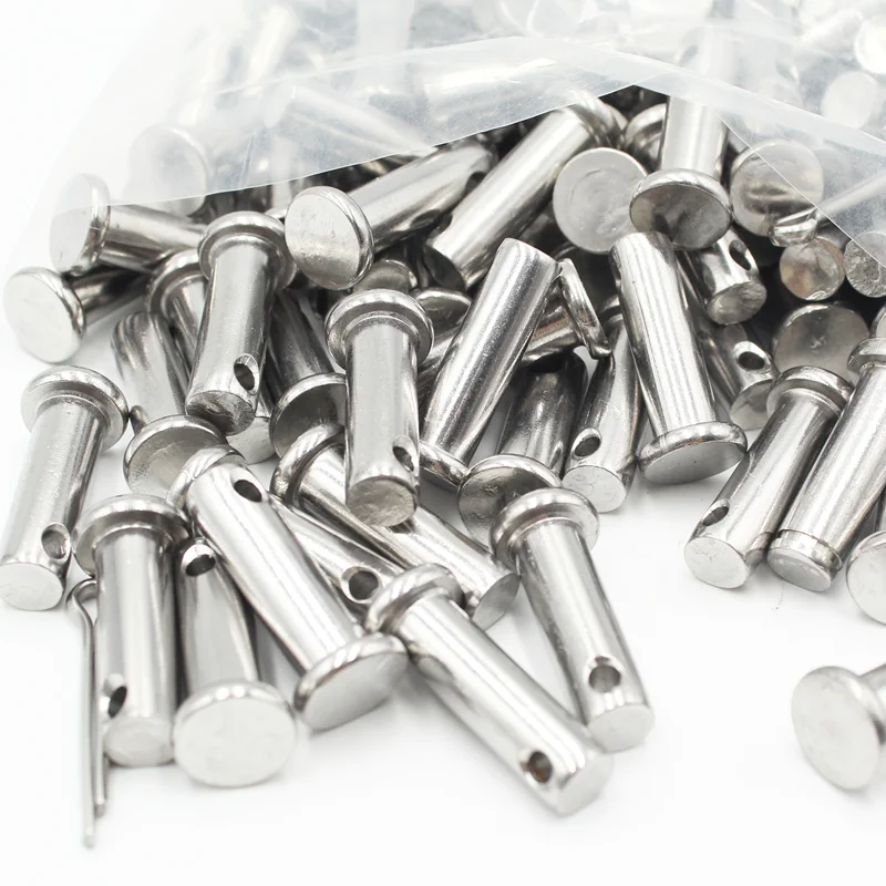 Cylindrical Locating Dowel Pin A2 304 Stainless Steel With Hole Pin Shaft Cotter Pin Set M3 M4 M5 M6 M8 M10 Flat Head Cylindrical Plug Positioning