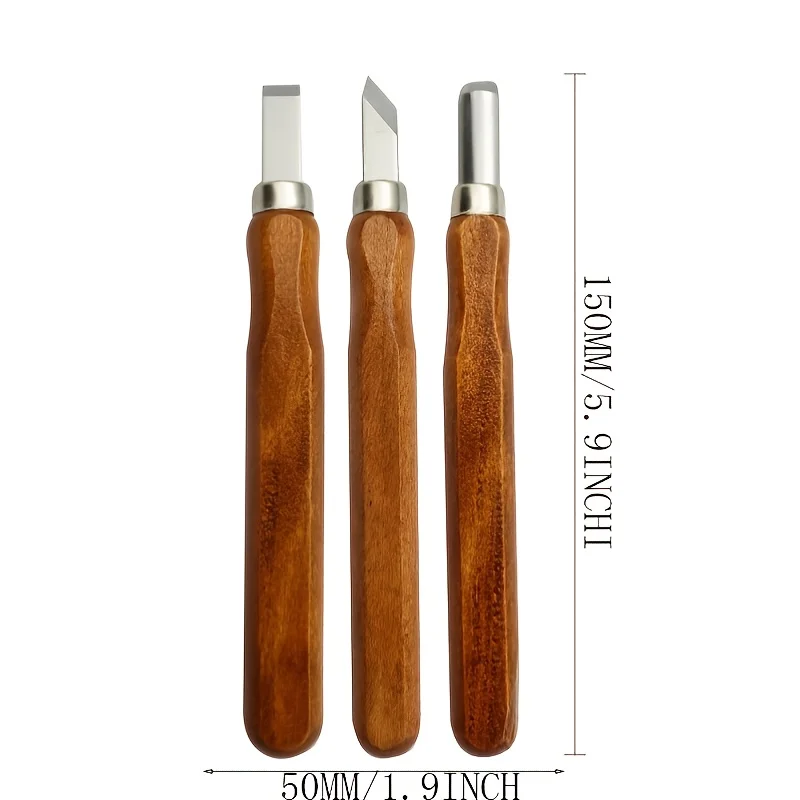 Professionelles Holzschnitzmeißel-Set mit Holzschnitzwerkzeugen aus Kohlenstoffstahl, geeignet zum Schnitzen von Tischlern und Anfänger – Detail 5